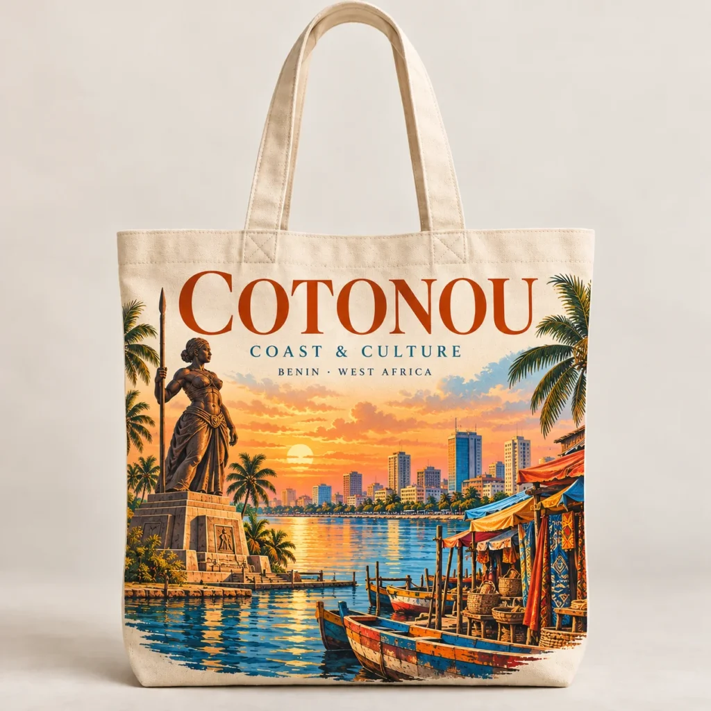 COTONOU — COAST & CULTURE — Tote bag Africa-inspired design preview