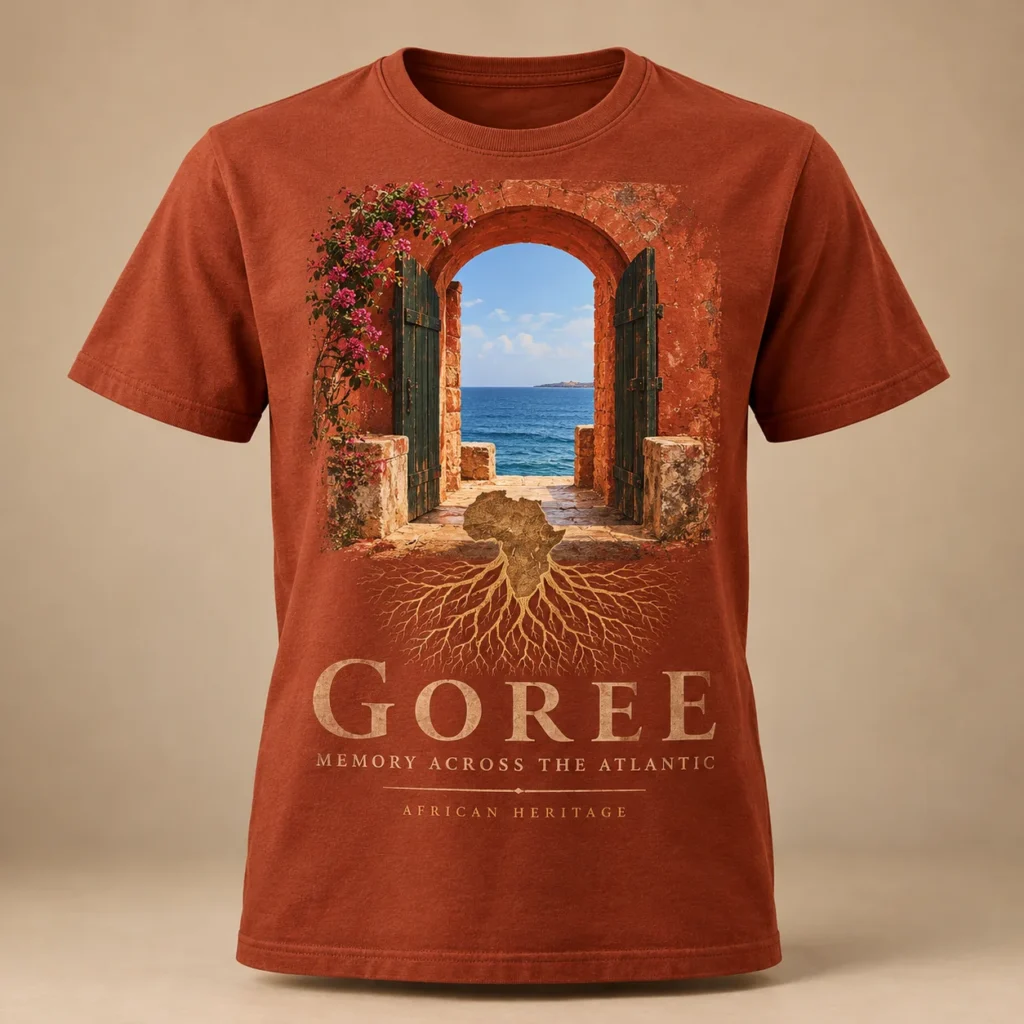 GOREE — MEMORY ACROSS THE ATLANTIC — T-shirt Africa-inspired design preview