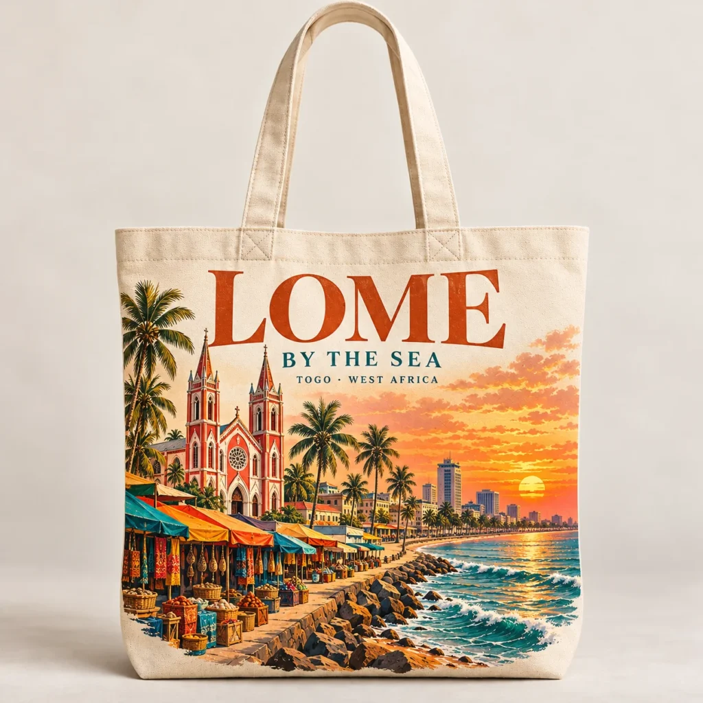 LOME — BY THE SEA — Tote bag Africa-inspired design preview