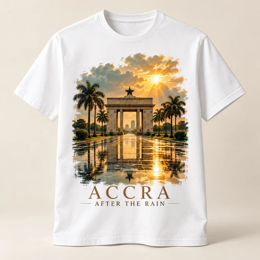 ACCRA AFTER THE RAIN — T-shirt Africa-inspired design preview
