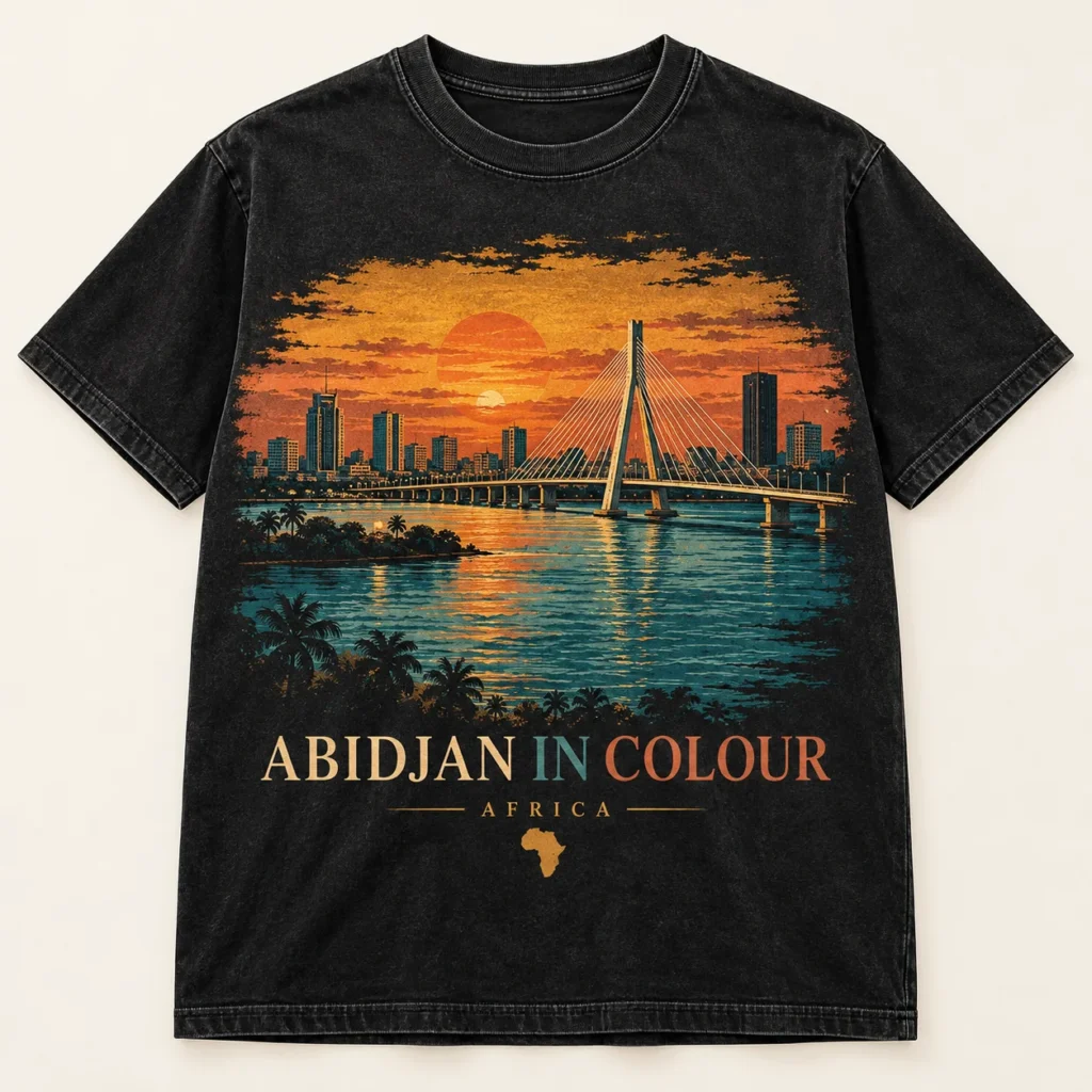 ABIDJAN IN COLOUR — T-shirt Africa-inspired design preview